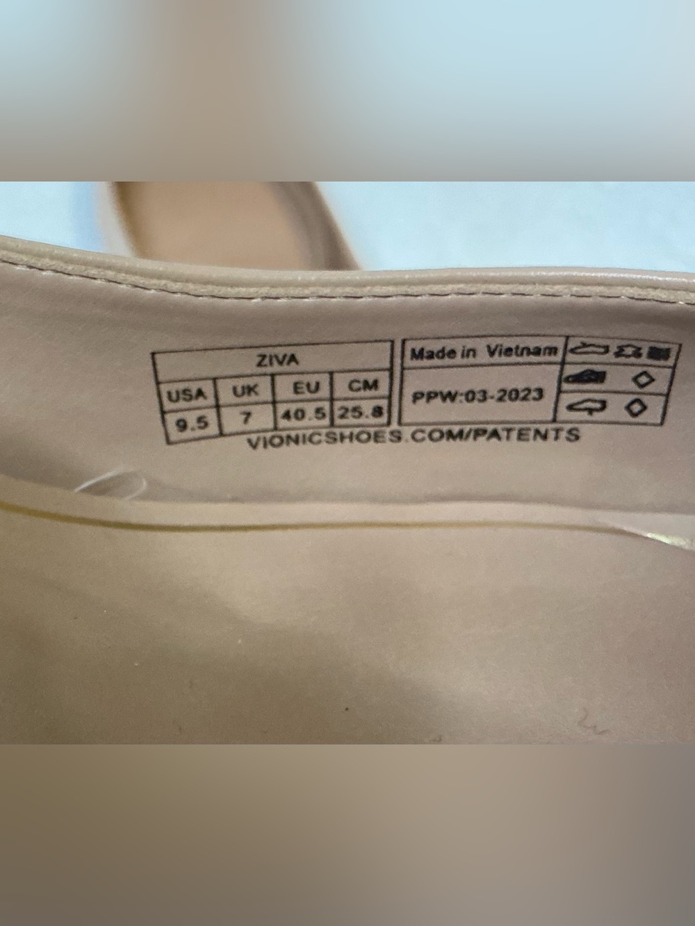 Vionic Ziva Slingback Kitten Heel Pumps Almond Nude Leather Pointed Toe 9.5 NWOT - Picture 6 of 6